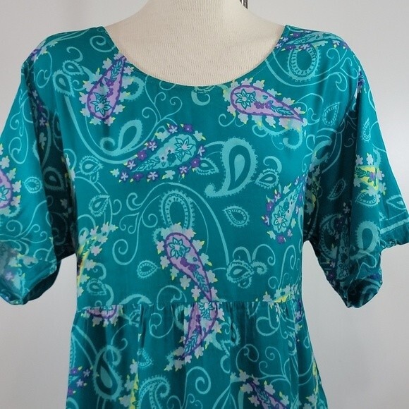 DIANE VON FURSTENBERG Vintage Paisley Maxi Dress size 1X/2X - Picture 2 of 13